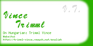 vince trimml business card